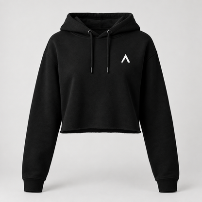 NORTH ASCENT Essential Cropped Hoodie – Black